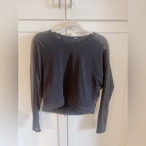 Lululemon black tie shirt sheer